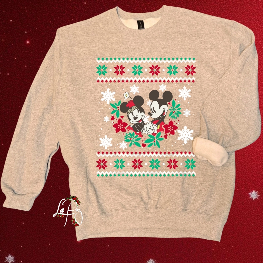 Christmas mickey minnie sweatshirt